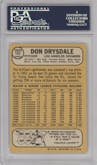 Don Drysdale from the 1968 Topps set graded by PSA and given an overall grade of 8.