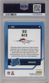 Bo Nix from the 2024 Donruss set graded by PSA and given an overall grade of 9.