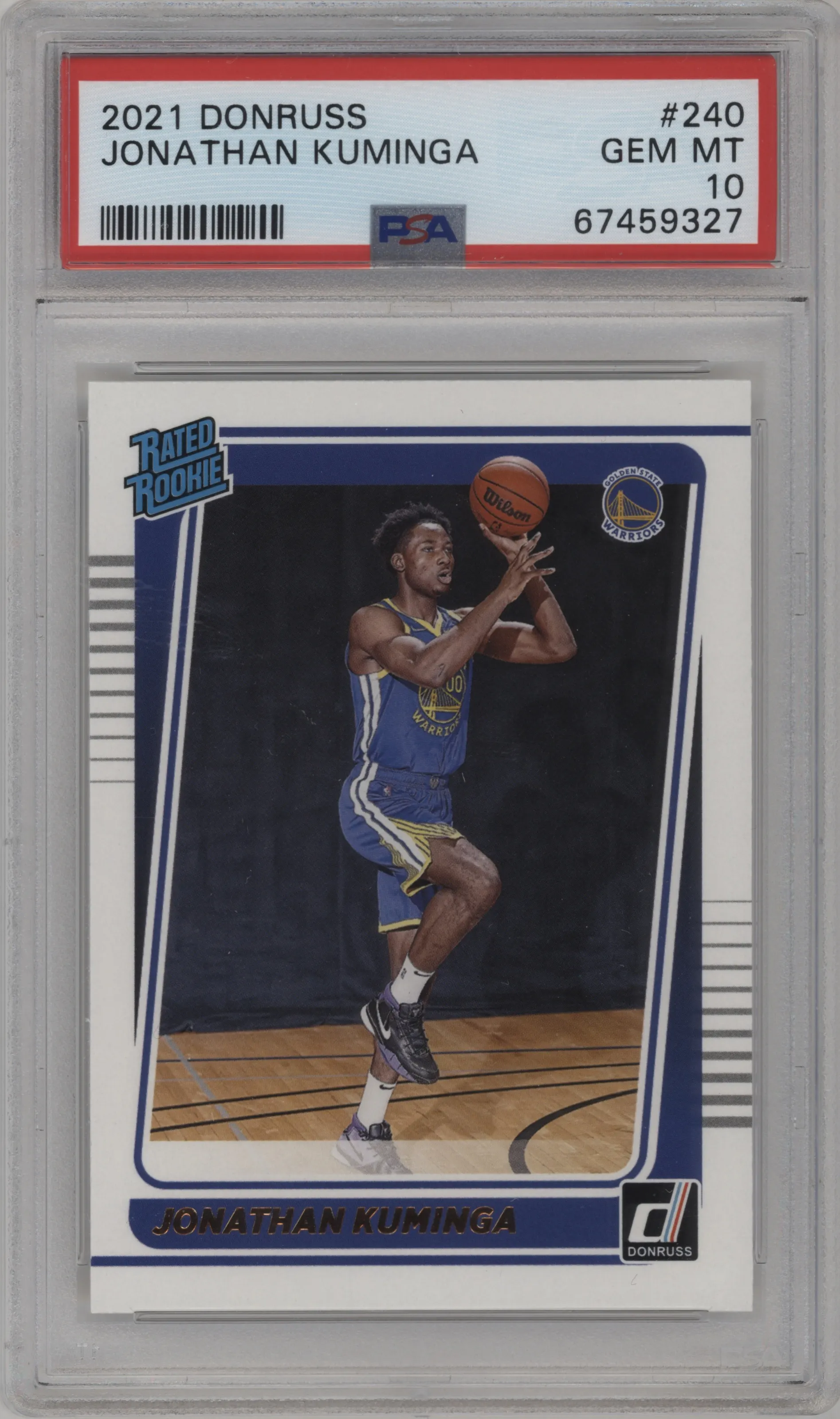 2021 Panini Donruss Rated Rookie Jonathan Kuminga PSA 10
