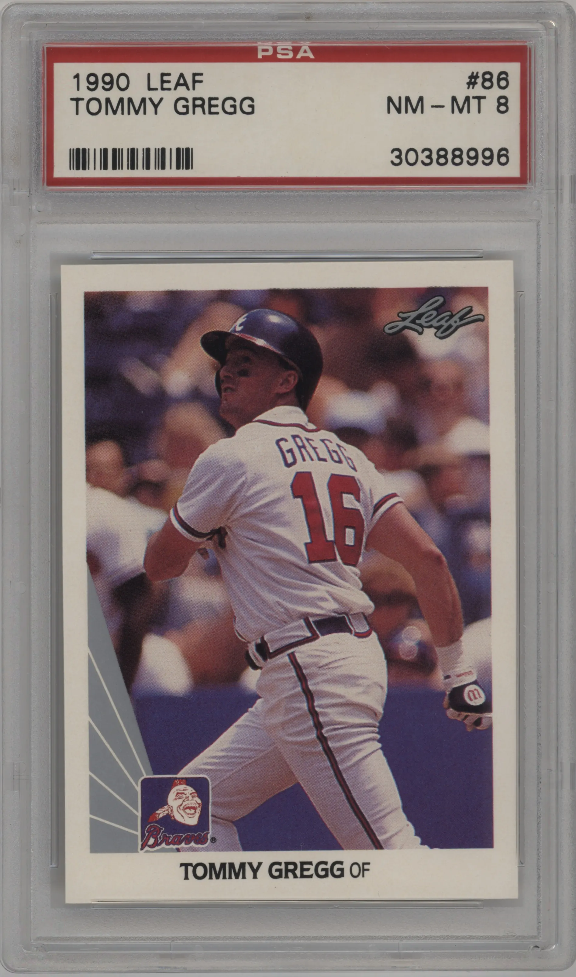 1990 Leaf Tommy Gregg PSA 8