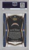 Justin Herbert from the 2020 Panini Select set featuring a Tri-Color parallel graded by PSA and given an overall grade of 9.