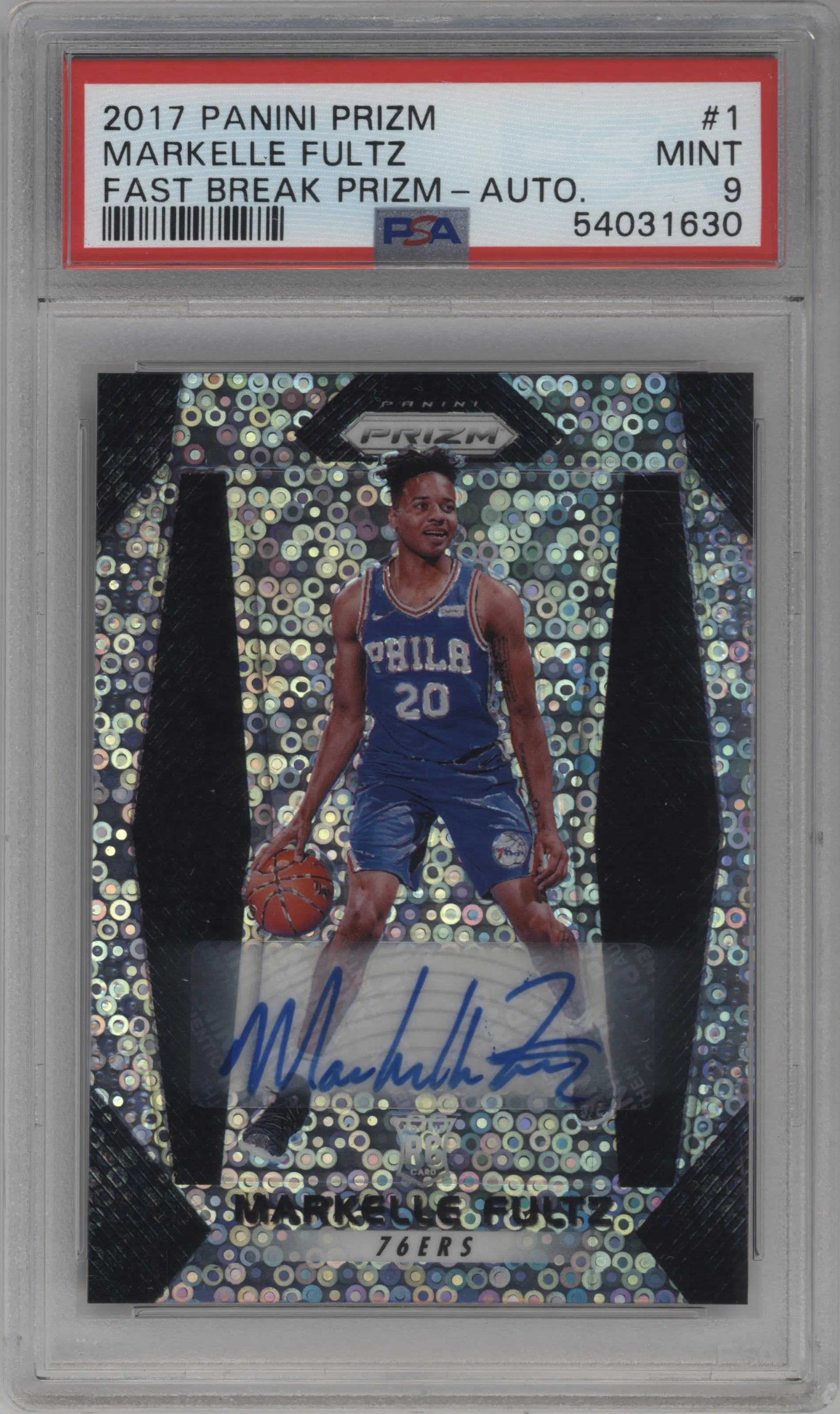2017 Panini Prizm Auto Markelle Fultz Fast Break #1 PSA 9