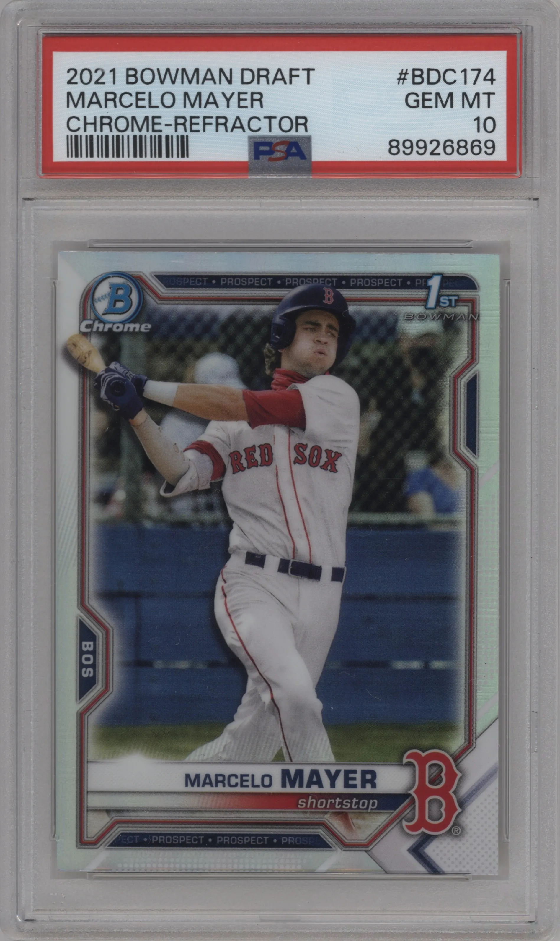 2021 Bowman Draft Chrome Marcelo Mayer Refractor PSA 10