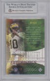 Tom Brady  from the 2000 UD Ionix set graded by Beckett and given an overall grade of 8.