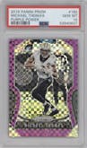Michael Thomas from the 2019 Panini Prizm set featuring a Purple Power Prizm parallel graded by PSA and given an overall grade of 10.