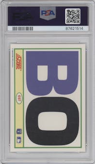 Bo Jackson  from the 1990 Score set graded by PSA and given an overall grade of 9.