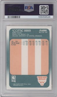 Scottie Pippen from the 1988-89 Fleer set graded by PSA and given an overall grade of 9.