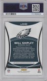 Will Shipley from the 2024 Panini Certified set featuring a Mirror Green parallel graded by PSA and given an overall grade of 9.