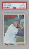 Tony Oliva from the 1970 Topps set graded by PSA and given an overall grade of 8.
