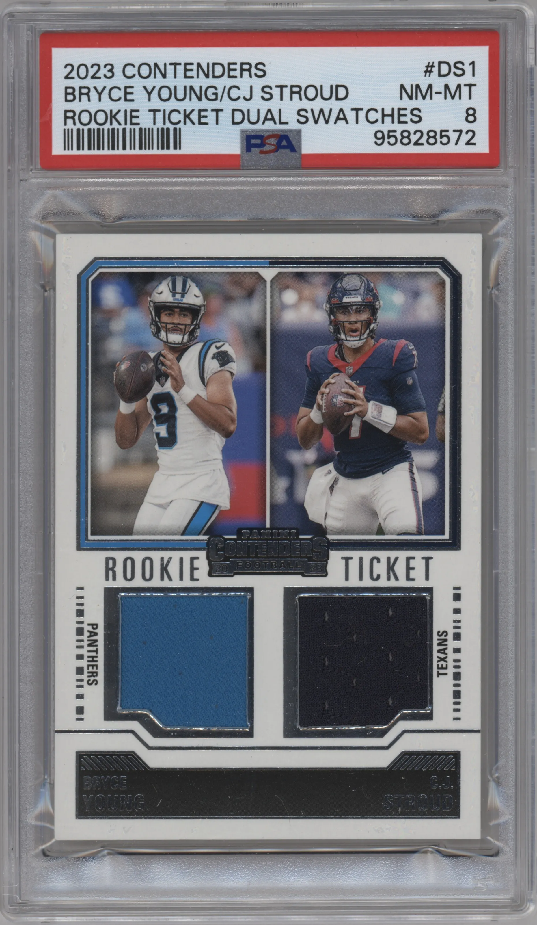 2023 Panini Contenders Rke.Tkt.Dual Swch. Bryce Young/C.J. Stroud #DS-1 PSA 8