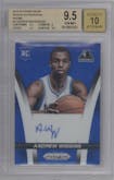 Andrew Wiggins from the 2014-15 Panini Prizm set graded by Beckett and given an overall grade of 9.5.