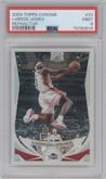 LeBron James from the 2004-05 Topps Chrome set featuring a Refractor parallel graded by PSA and given an overall grade of 9.