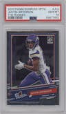 Justin Jefferson from the 2020 Panini Donruss Optic set graded by PSA and given an overall grade of 10.