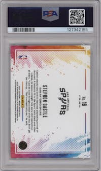 Stephon Castle from the 2024-25 Panini Mosaic set graded by PSA and given an overall grade of 10.