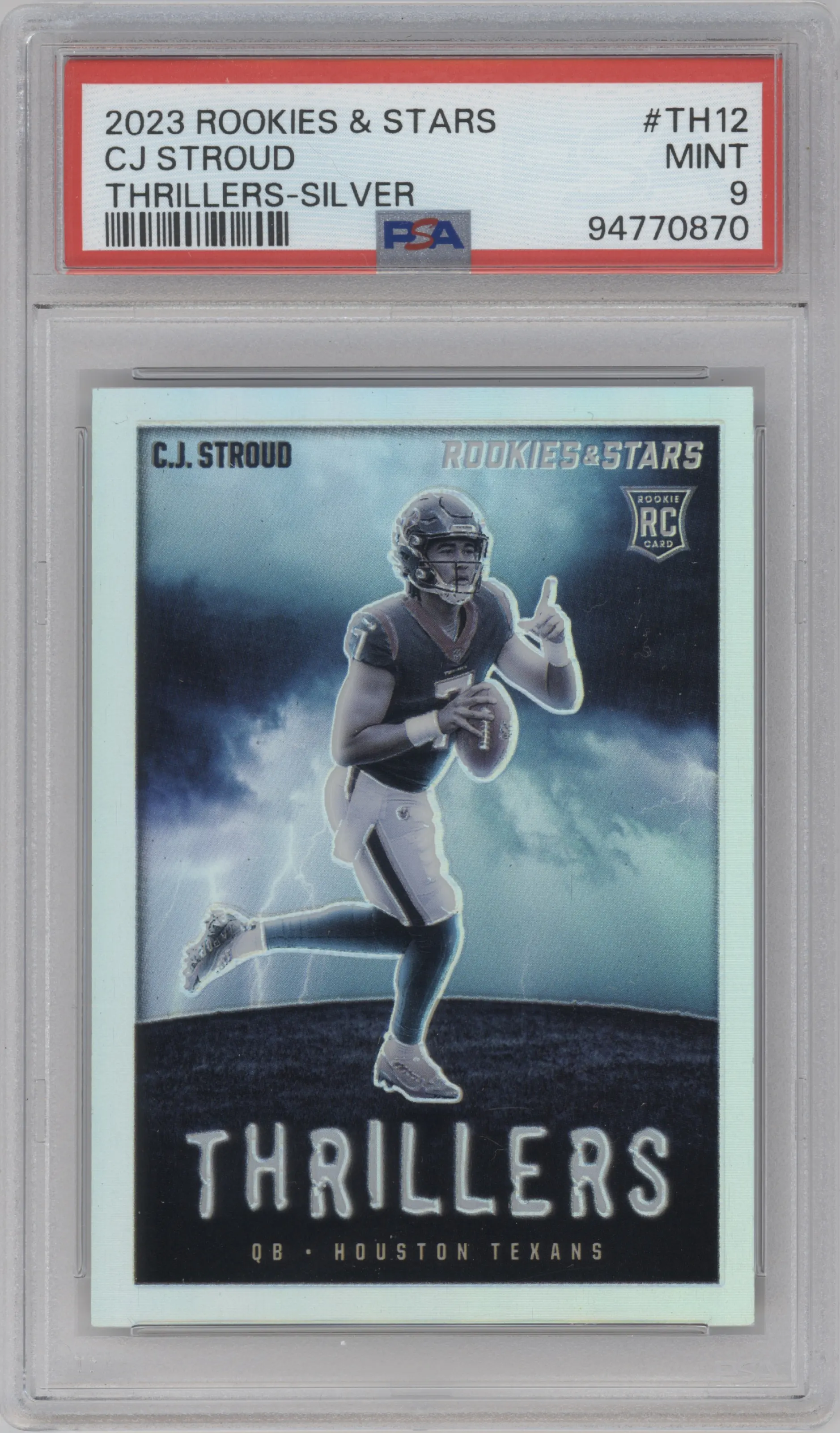 2023 Panini Rookies & Stars Thrillers C.J. Stroud Silver PSA 9
