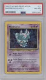 Misdreavus from the 2001 Pokemon Neo Genesis set graded by PSA and given an overall grade of 8.