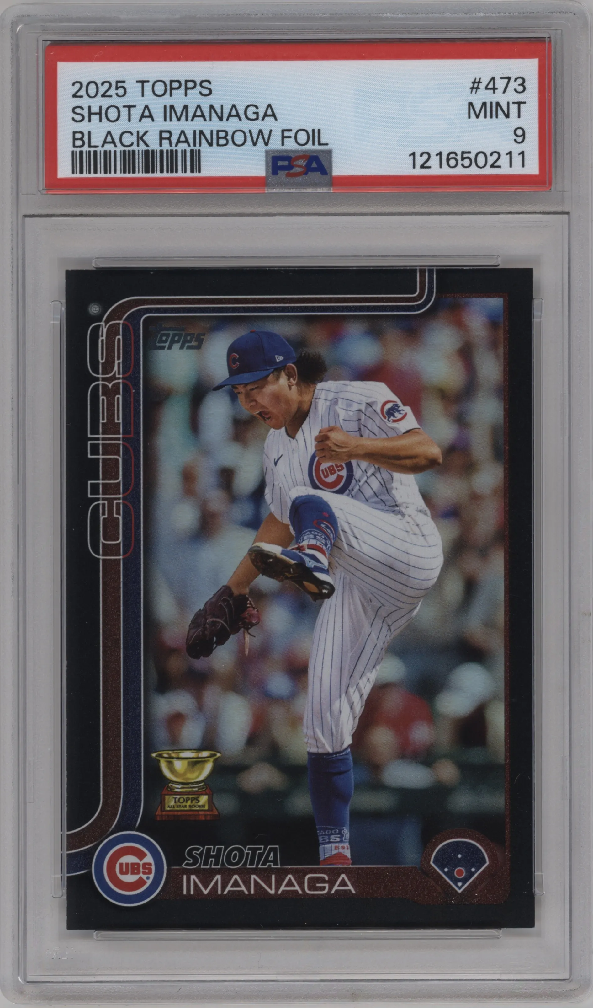 2025 Topps Shota Imanaga Black Rainbow Foil PSA 9
