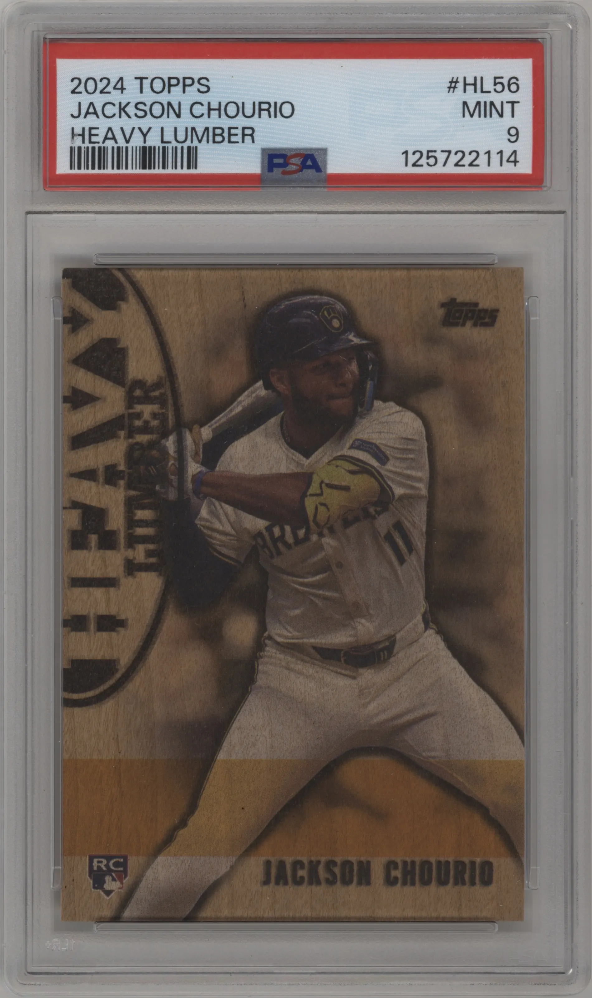 2024 Topps Update Heavy Lumber Jackson Chourio #HL-56 PSA 9