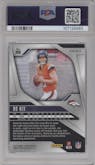 Bo Nix from the 2024 Panini Prizm set featuring a Red/White/Blue Prizm parallel graded by PSA and given an overall grade of 9.