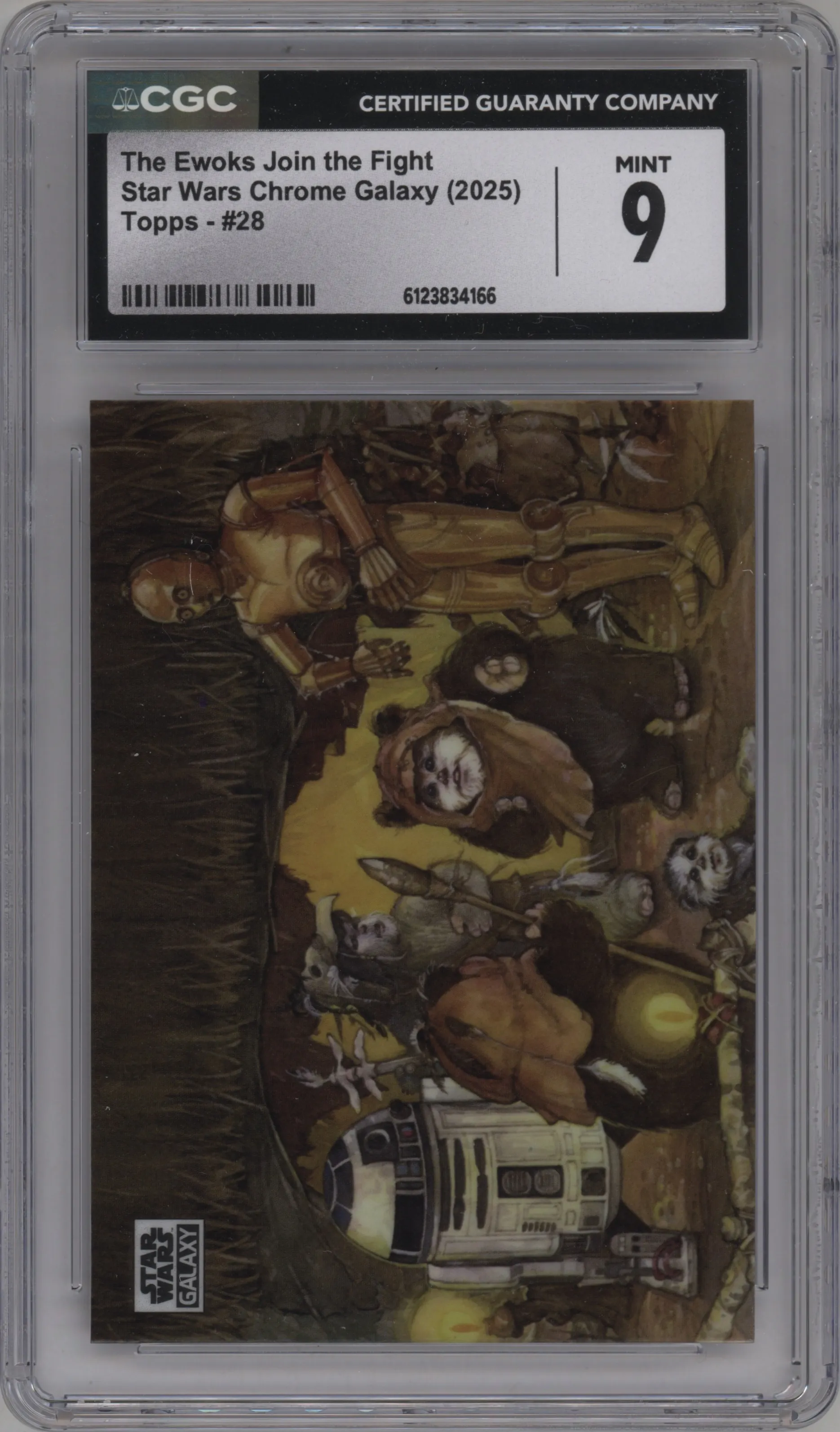 2025 Topps Chrome Star Wars Galaxy The Ewoks Join the Fight CGC 9