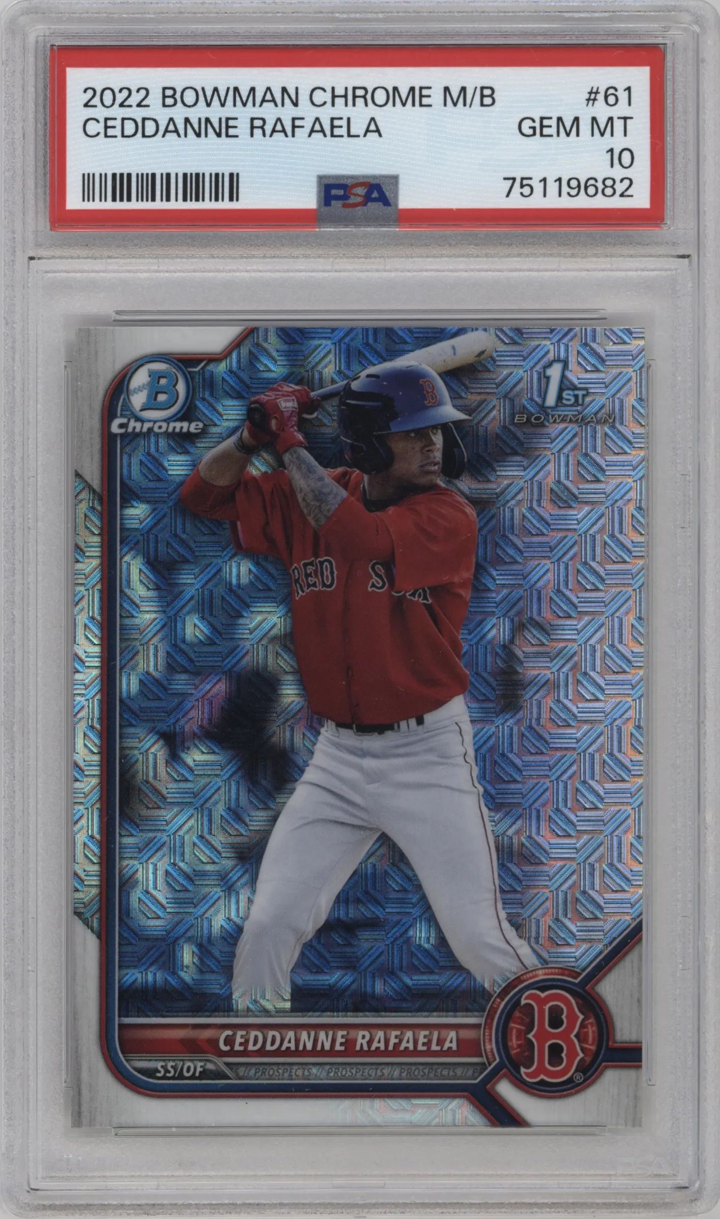 2022 Bowman Mega Box Chrome Ceddanne Rafaela #BCP-61 PSA 10