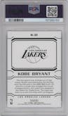 Kobe Bryant from the 2017-18 Panini NBA Hoops set graded by PSA and given an overall grade of 10.