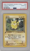 Pikachu from the Pikachu World Collection 2000 set graded by PSA and given an overall grade of 10.