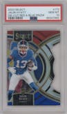 Jalin Hyatt from the 2023 Panini Select set featuring a Die-Cut Red/Blue parallel graded by PSA and given an overall grade of 10.