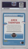 Amen Thompson from the 2023-24 Donruss Optic set featuring a White Sparkle parallel graded by PSA and given an overall grade of 10.