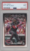 Elly De La Cruz from the 2024 Topps  set graded by PSA and given an overall grade of 9.