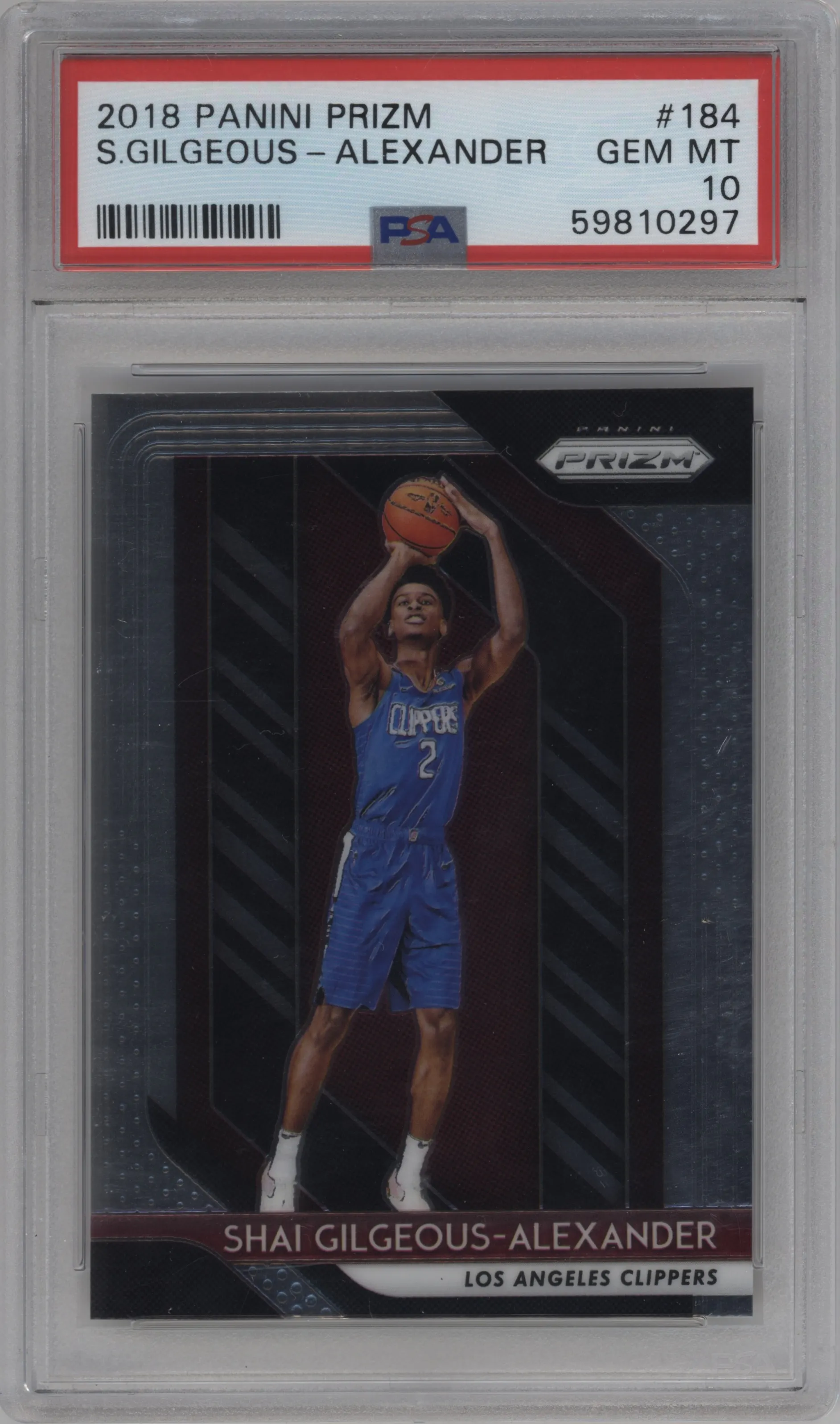 2018 Panini Prizm Shai Gilgeous-Alexander PSA 10