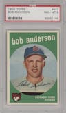 Bob Anderson from the 1959 Topps set graded by PSA and given an overall grade of 8.