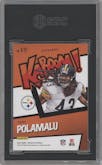 Troy Polamalu from the 2020 Panini Absolute set graded by SGC and given an overall grade of 10.