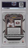 Brock Purdy from the 2022 Panini Chronicles set graded by PSA and given an overall grade of 10.