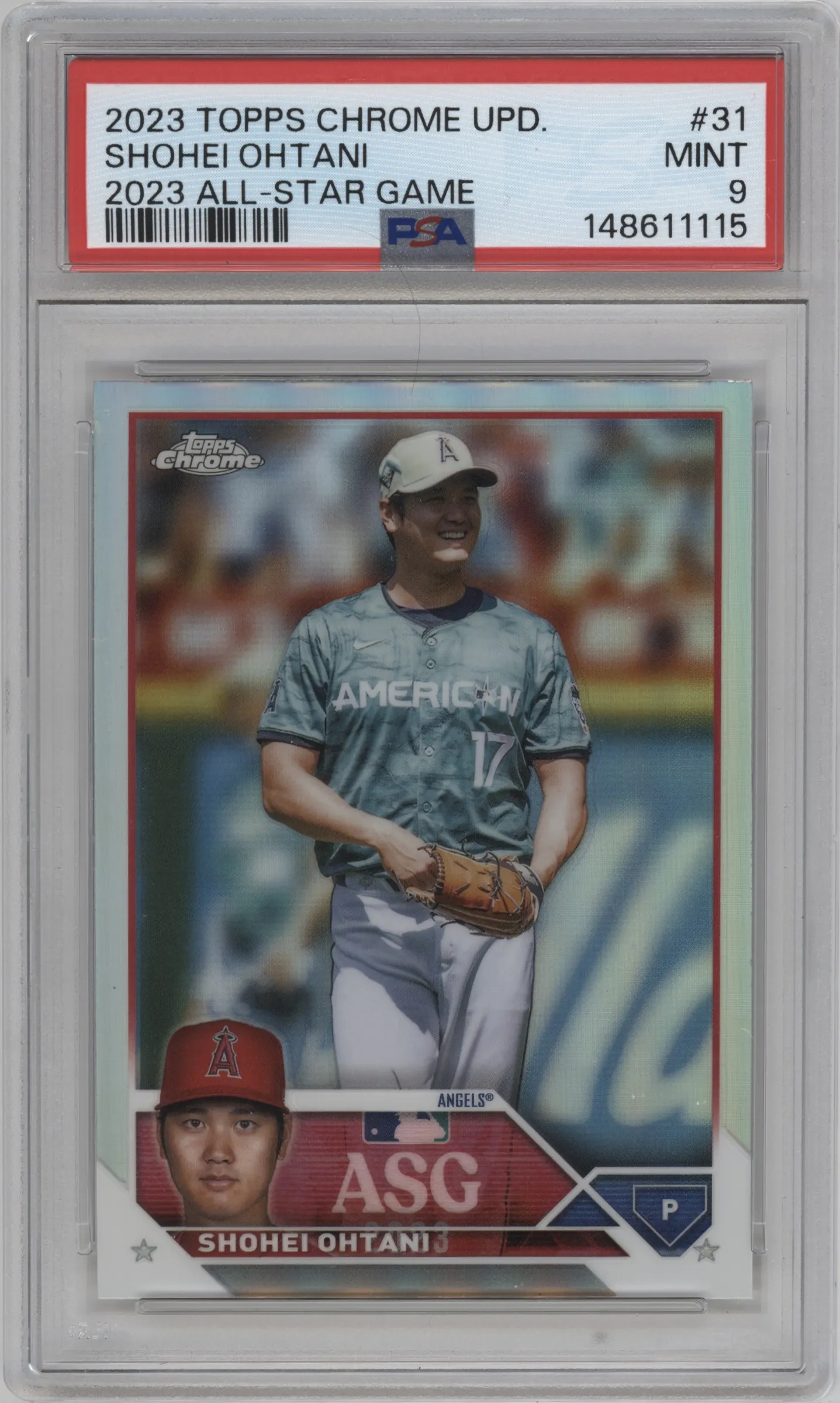 2023 Topps Chrome Update 2023 All-Star Game Shohei Ohtani #ASGC-31 PSA 9