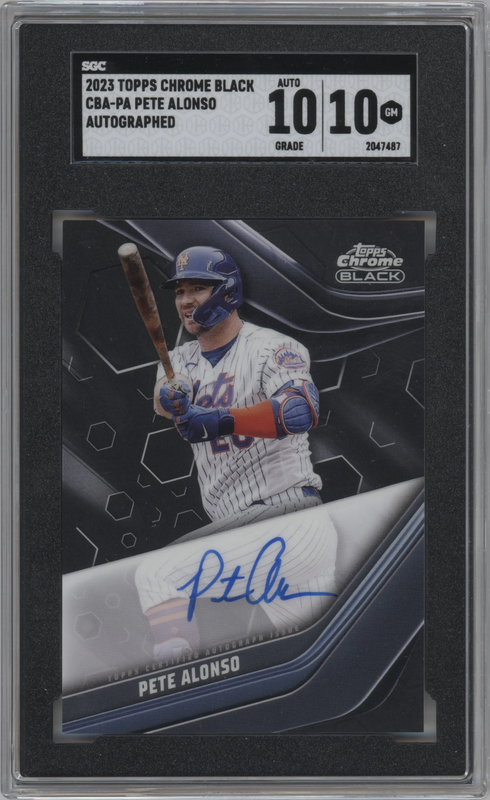 2023 Topps Chrome Black Auto Pete Alonso #CBA-PA SGC 10