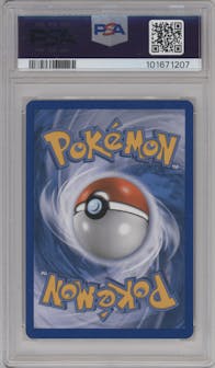 Raikou from the 2007 Pokemon D&P set graded by PSA and given an overall grade of 8.