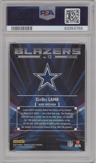 CeeDee Lamb from the 2023 Donruss Optic set graded by PSA and given an overall grade of 10.