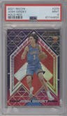 Josh Giddey from the 2021-22 Panini Recon set featuring a Holo Red parallel graded by PSA and given an overall grade of 9.