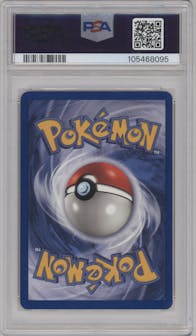 Gengar from the 1999 Pokemon set graded by PSA and given an overall grade of 8.