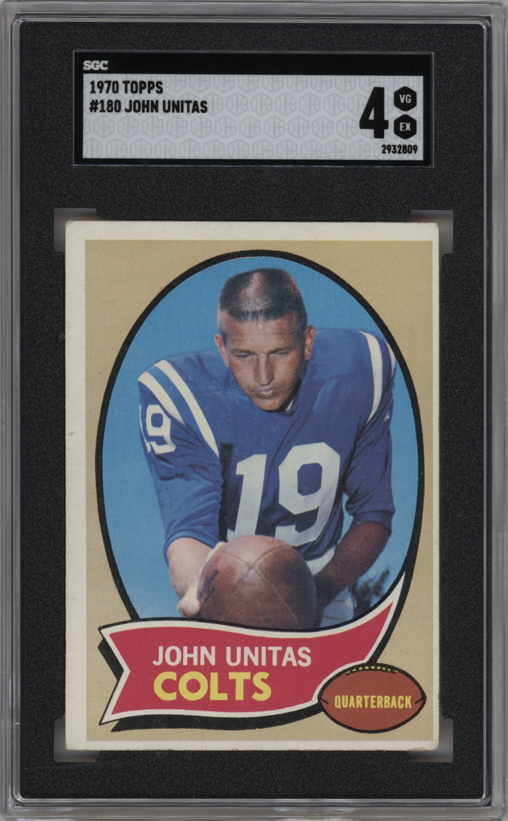 1970 Topps John Unitas SGC 4