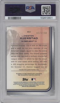 Heston Kjerstad from the 2023 Bowman Chrome set graded by PSA and given an overall grade of 10.