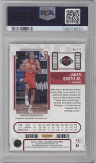 Jabari Smith Jr from the 2022-23 Panini Contenders set featuring a Playoff parallel graded by PSA and given an overall grade of 9.