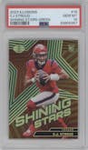 C.J. Stroud from the 2023 Panini Illusions set featuring a Green parallel graded by PSA and given an overall grade of 10.