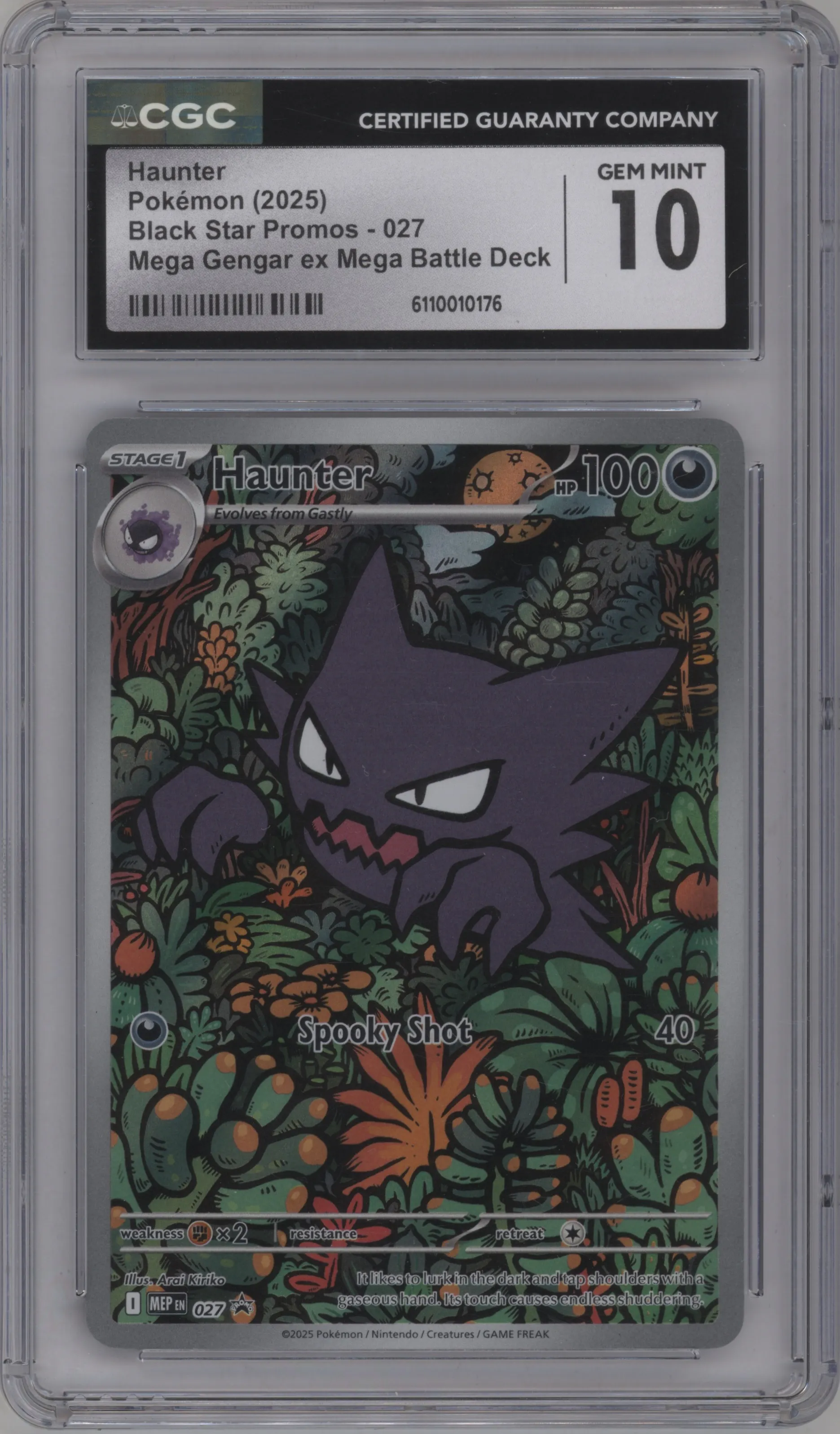 2025 Pokemon Mega Evolution Haunter Mega Gengar ex Mega Battle Deck CGC 10