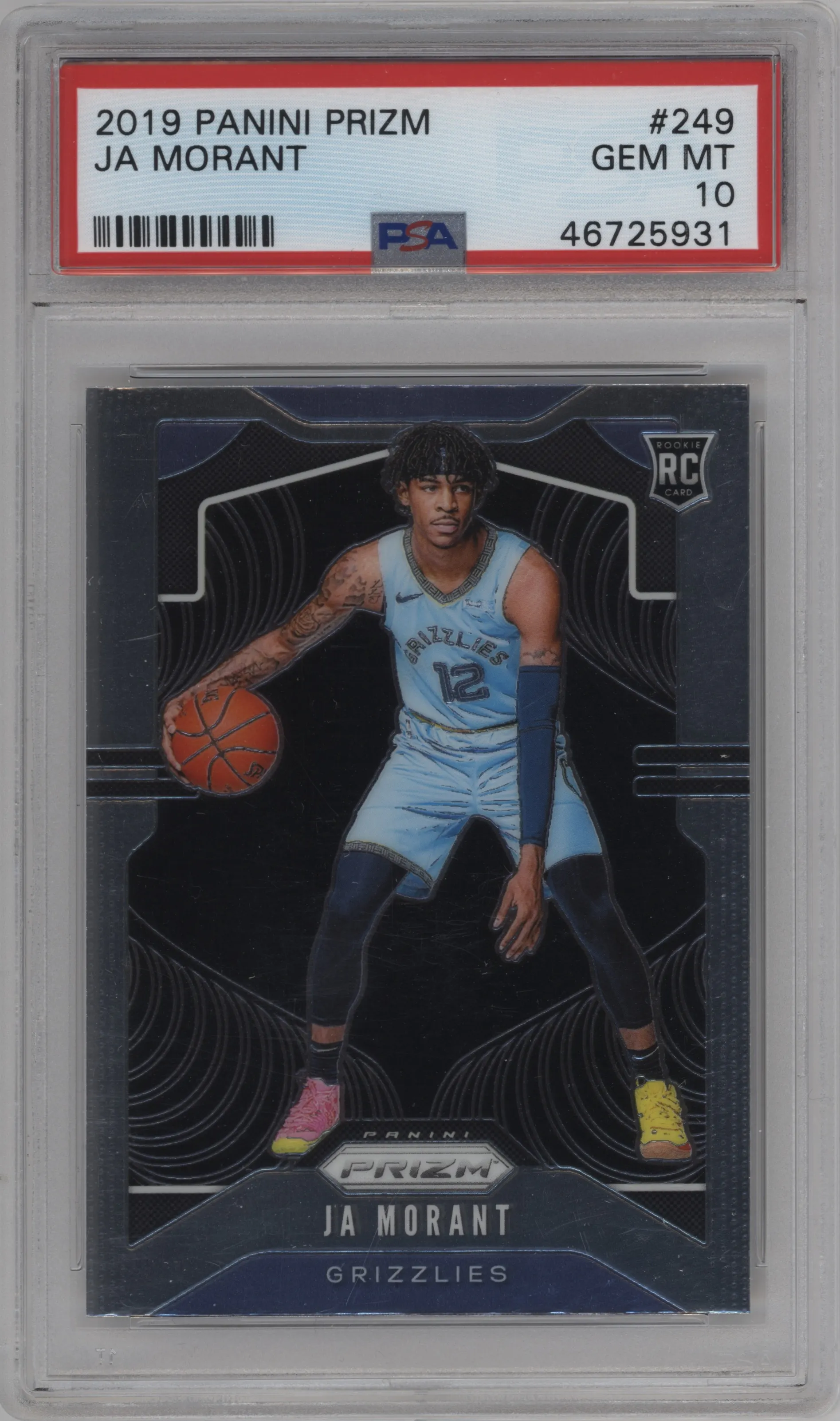 2019 Panini Prizm Ja Morant PSA 10