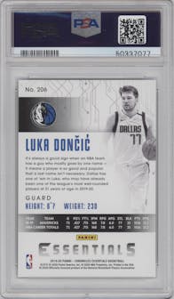 Luka Doncic from the 2019-20 Panini Chronicles  set graded by PSA and given an overall grade of 10.