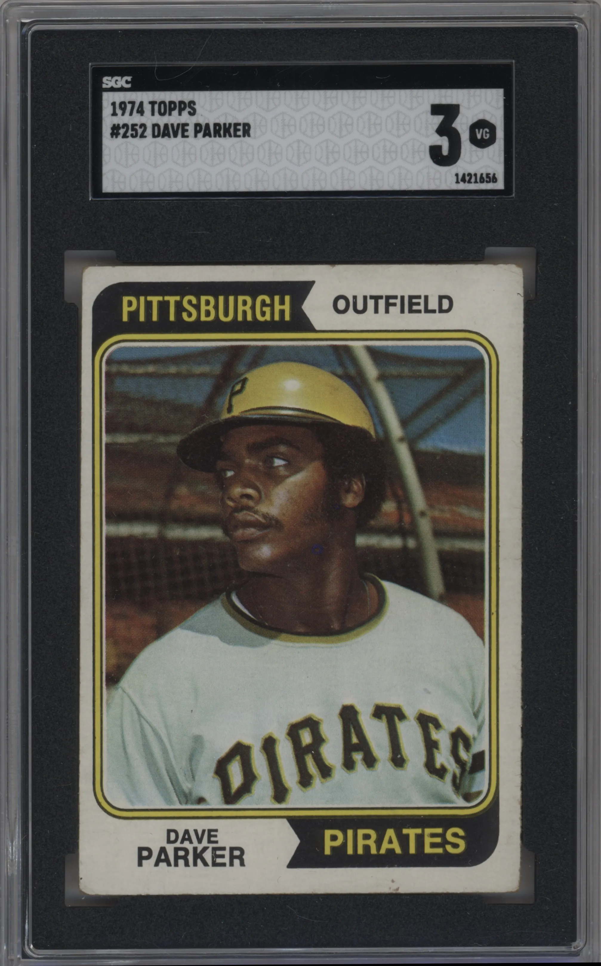 1974 Topps Dave Parker SGC VERY GOOD 3 #252 SGC 3