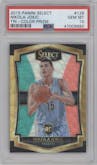 Nikola Jokic from the 2015-16 Panini Select  set featuring a Tri-Color parallel graded by PSA and given an overall grade of 10.