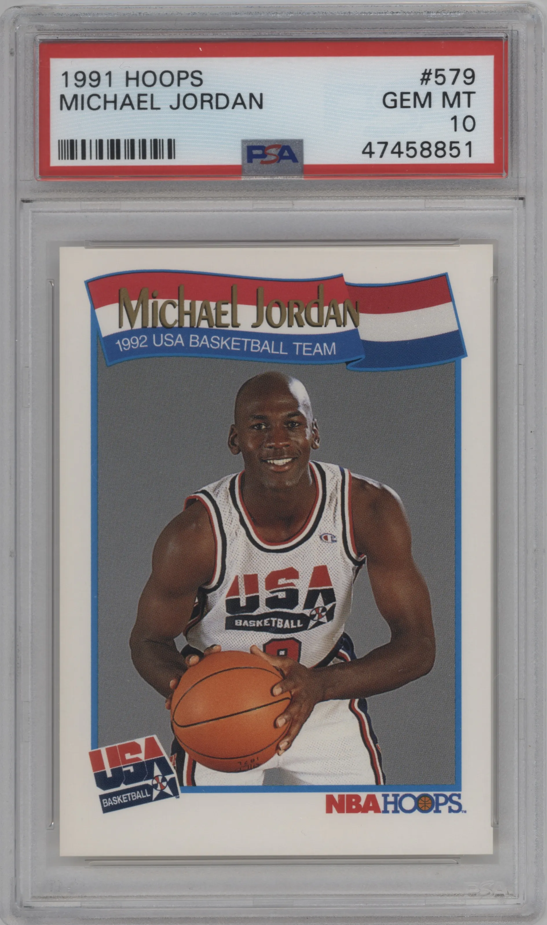 1991 NBA Hoops Michael Jordan #579 PSA 10